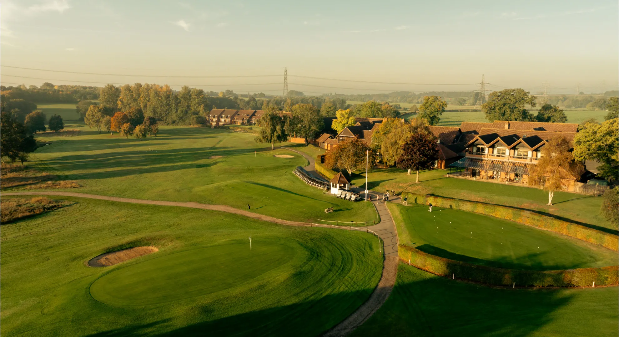 Aerial view of Barnham Broom Valley and its clubhouse