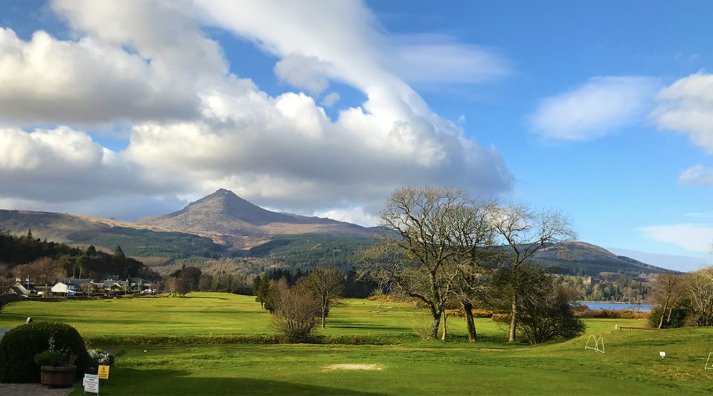 Brodick Golf Club beneath the mountains of Arran