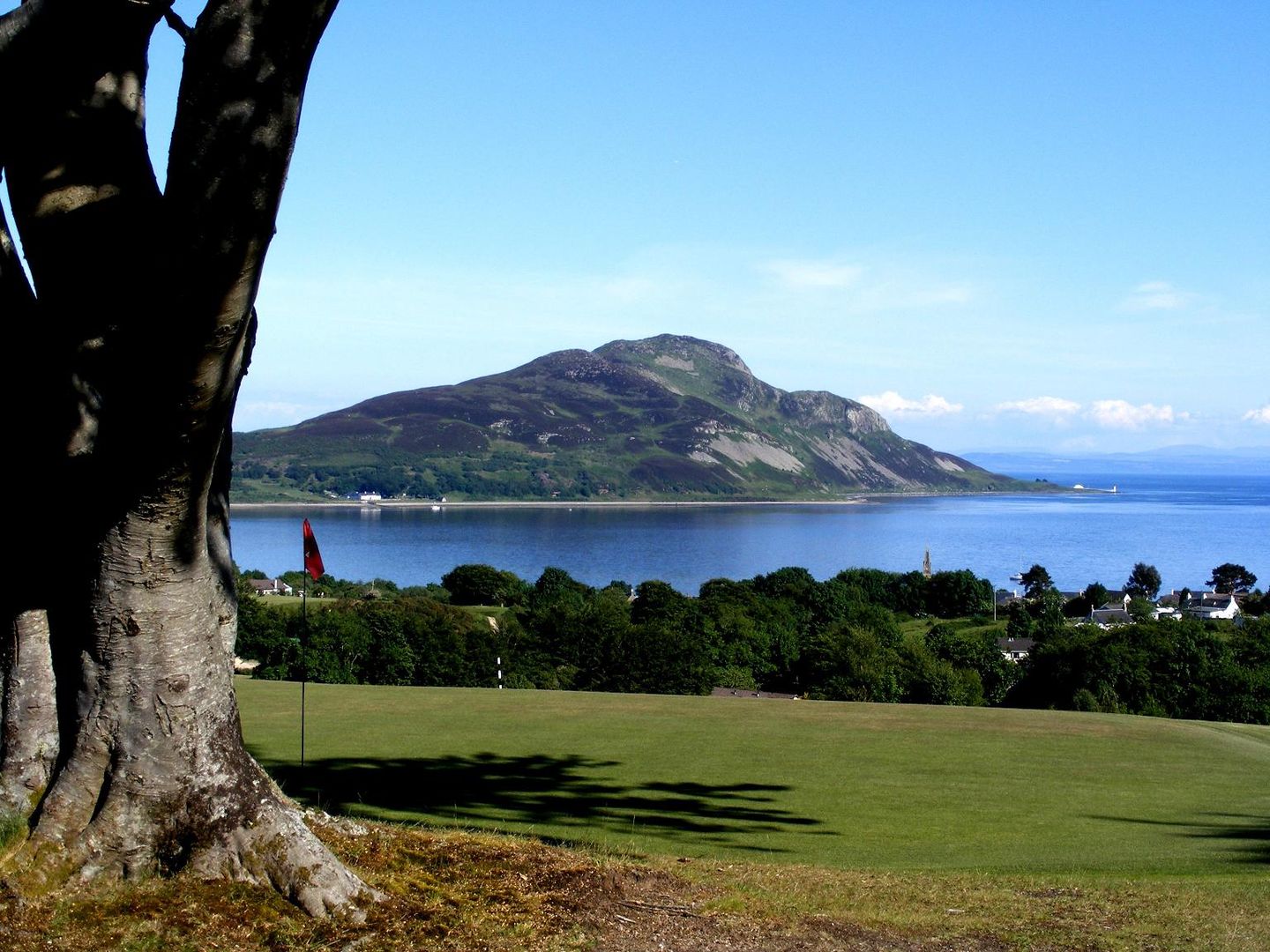 Lamlash Golf Club overlooking Holy Isle