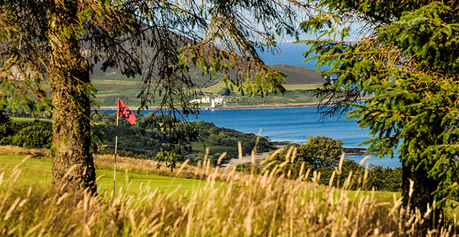 Whiting Bay Golf Club overlooking the water